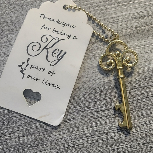 Accessories - Gold Tone Key‎ Shaped Keychain